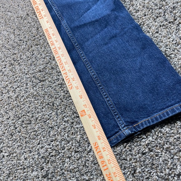 Vintage Levi's 517 Women's 26x31 Boot Cut Jeans Slim Fit Stretch Dark Wash 00s - Picture 7 of 10